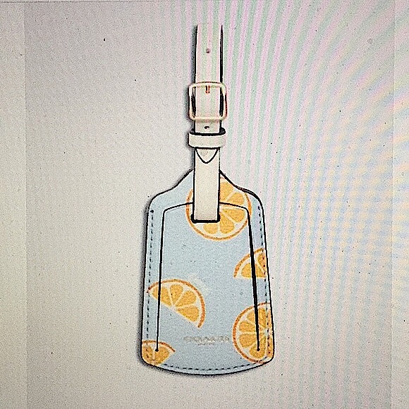 COACH - LUGGAGE TAG WITH ORANGE PRINT (NWT) - Picture 9 of 10